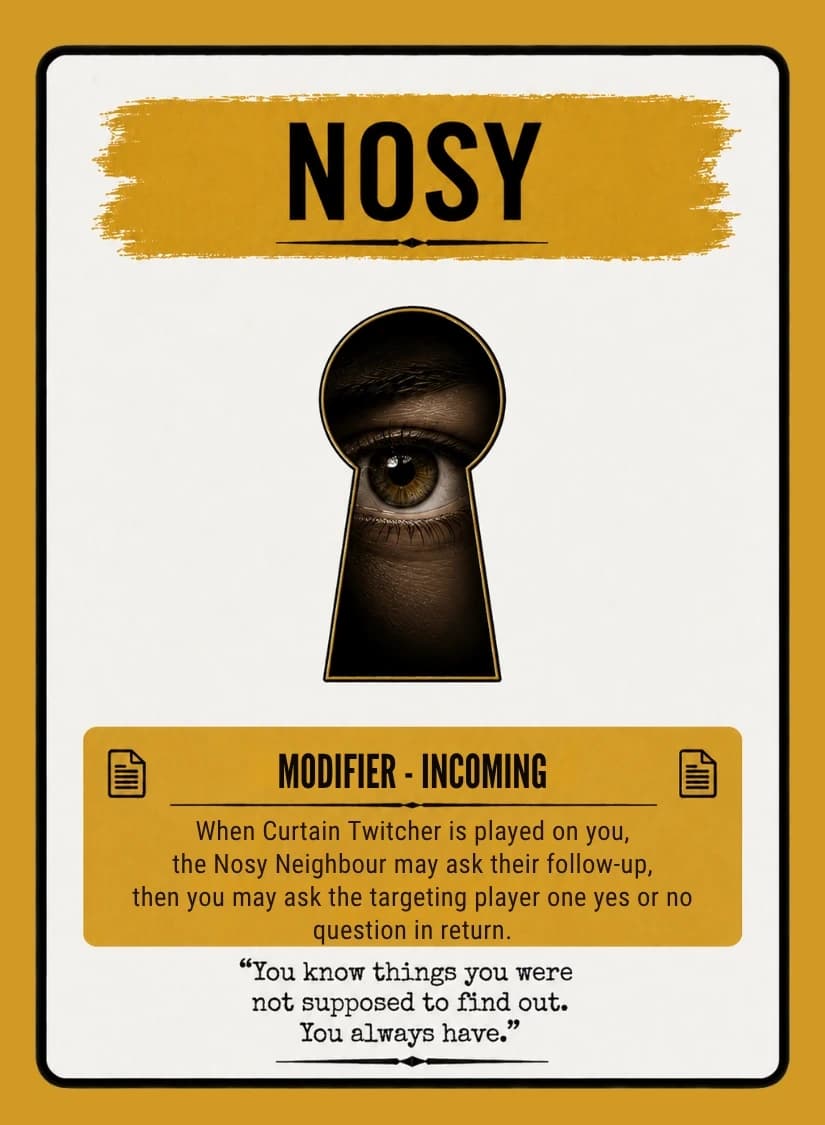 Nosy Suspect's Psyche card
