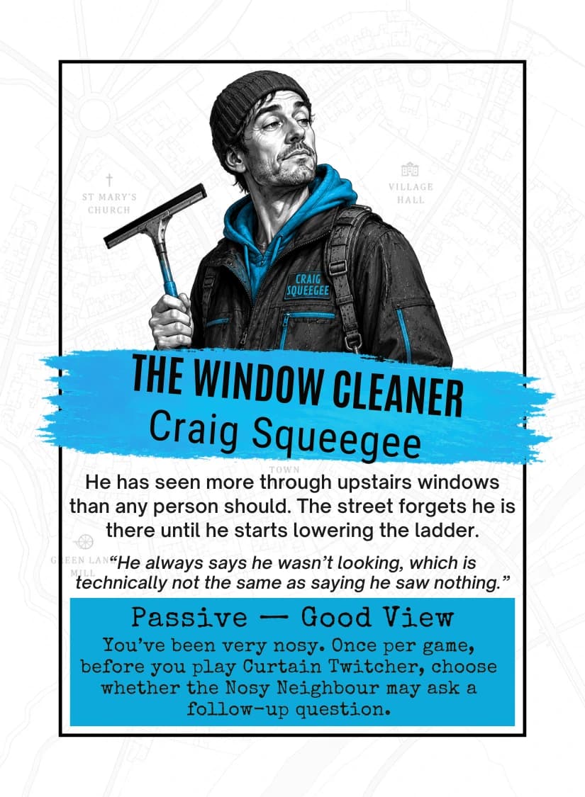 The Window Cleaner Identity card